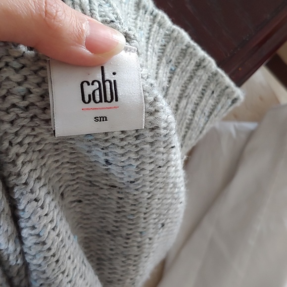 Cabi Gray Square Block Woven Knit Cardigan sz SM - Picture 5 of 6